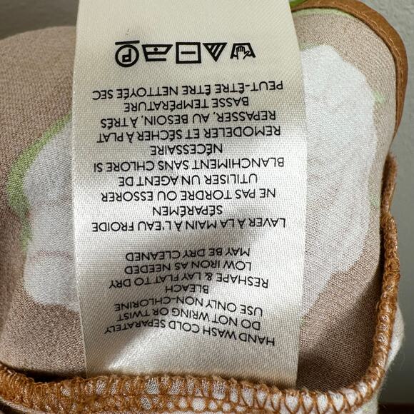 NEW Maeve Anthropologie Floral Silky Satin Tie Shorts Skort Brown Size 6 Boho - Picture 12 of 13